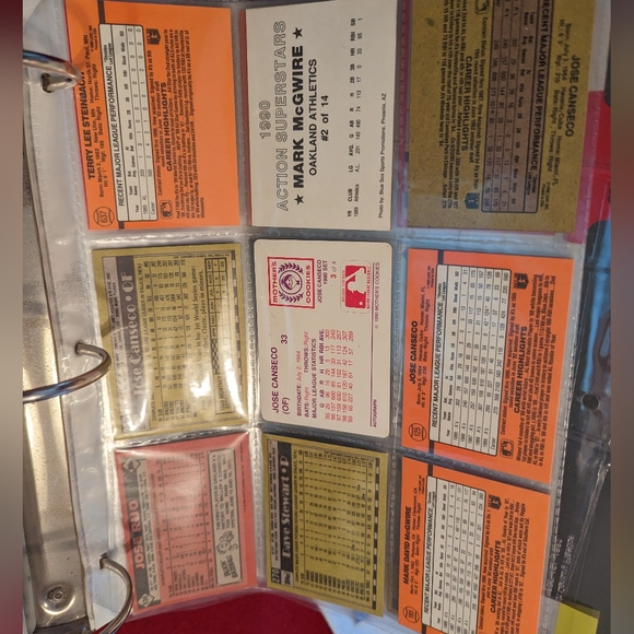 Set of 9 Baseball Cards includes Two Jose Canseco cards - Picture 8 of 8